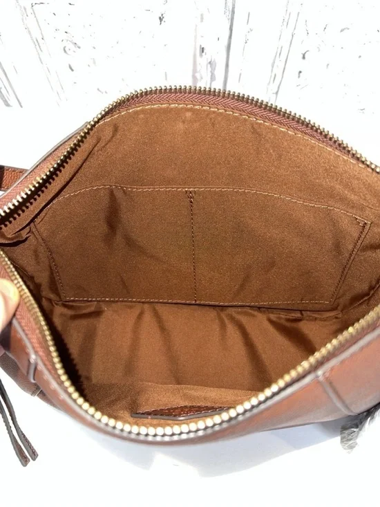 Fossil Skylar Leather Crossbody Purse Brandy Brown Bag Womens NWT Classic Boho - Picture 8 of 17